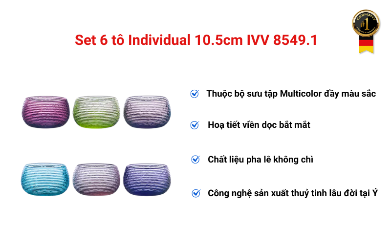 Set 6 tô Inarticleidual 10.5cm IVV 8549.1