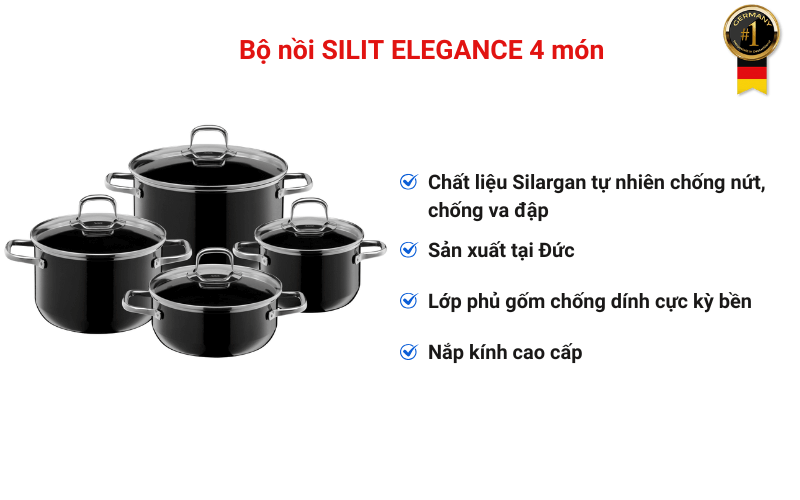Bộ nồi SILIT ELEGANCE 4 món