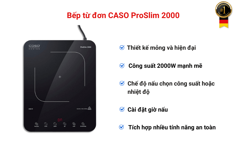 Bếp từ đơn CASO ProSlim 2000