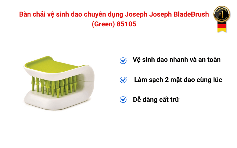Bàn chải vệ sinh dao chuyên dụng Joseph Joseph BladeBrush (Green) 85105