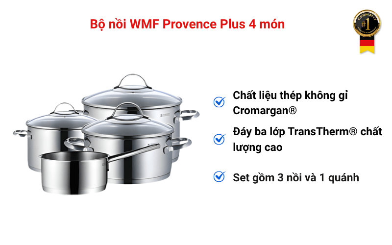 Bộ nồi WMF Provence Plus 4 món