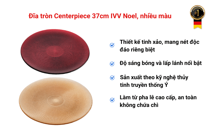 Đĩa tròn Centerpiece 37cm IVV Noel