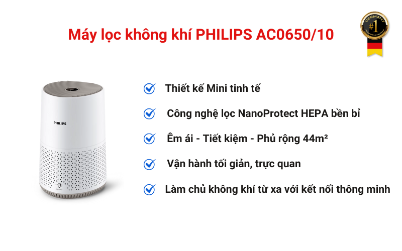 Máy lọc không khí PHILIPS AC0650/10