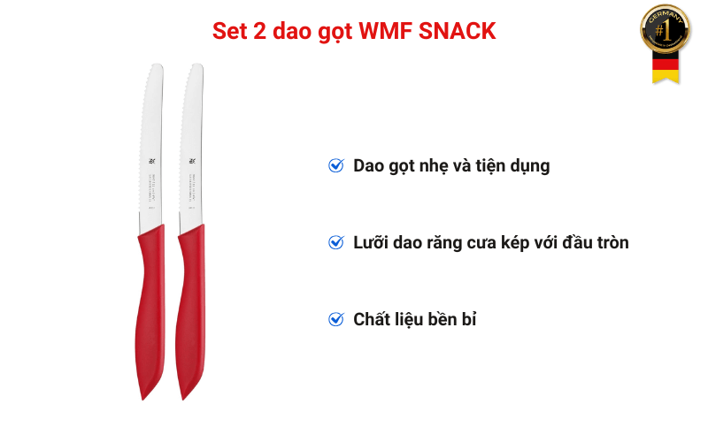Set 2 dao gọt WMF SNACK, nhiều màu