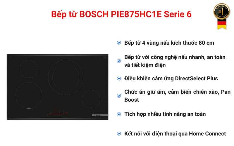 Bếp từ BOSCH PIE875HC1E Serie 6