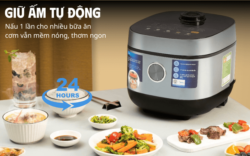 Nồi cơm điện MIDEA MRD180T2BDGF dung tích 1,8L