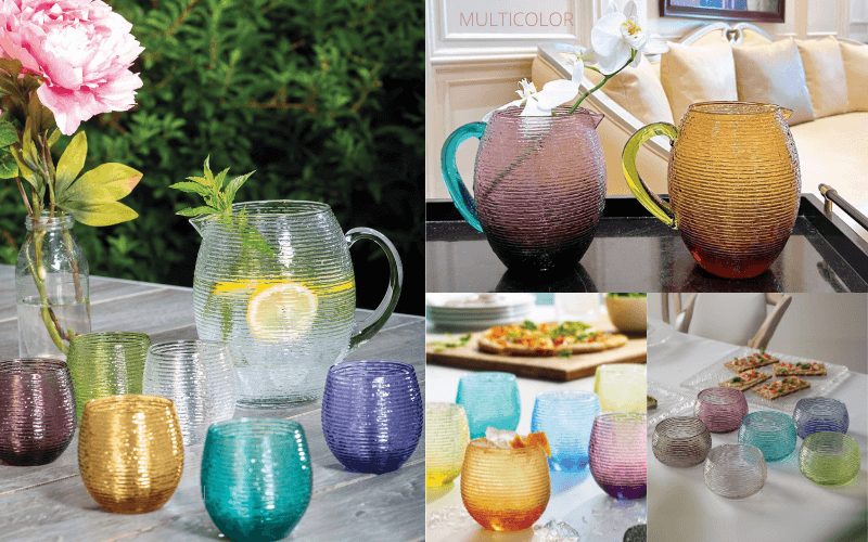 Set 6 cốc Clear Multicolor IVV 5645.1