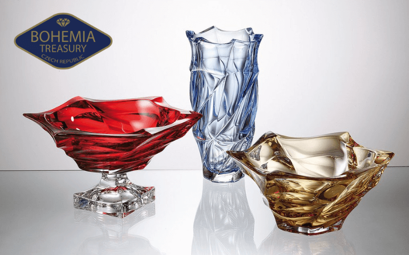 Bình hoa pha lê chân đế Bohemia Samba