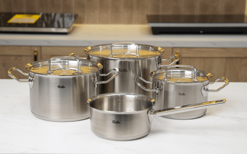 Bộ nồi Fissler Profi set 4 món kèm quánh vung inox made in Germany