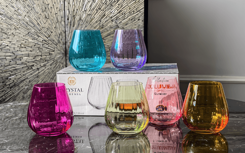 Set 6 cốc Columba màu 380ml Crystal Bohemia
