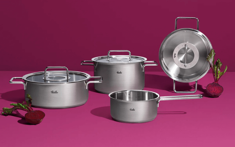 Thiết kế bộ nồi Fissler Pure Collection 5 món kèm quánh made in Germany