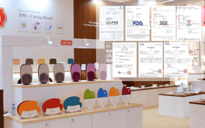 Chứng nhận thớt SalleMa Macaron