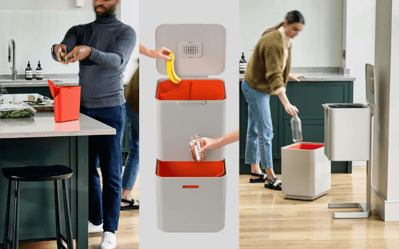 Thùng rác phân loại và khử mùi 3 ngăn Joseph Joseph Totem 40L/60L