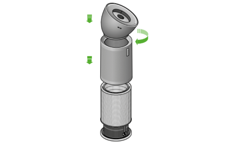 Máy lọc không khí DYSON Purifier Big + Quiet Formaldehyde BP03 màu nickel sáng/ xanh phổ