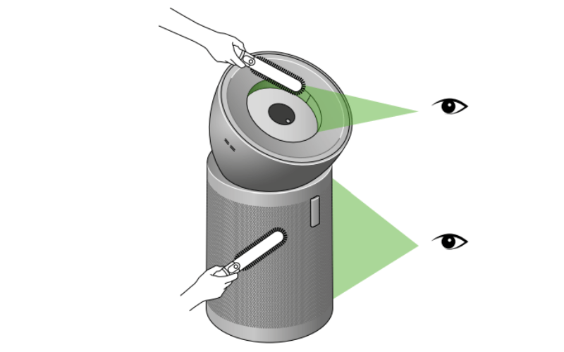 Máy lọc không khí DYSON Purifier Big + Quiet Formaldehyde BP03 màu nickel sáng/ xanh phổ