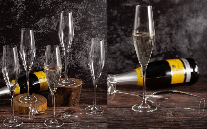 Set 6 ly champagne Loxia 210ml Crystal Bohemia