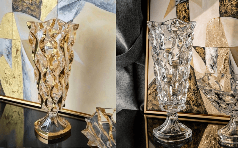 Bình hoa pha lê chân đế Bohemia Samba