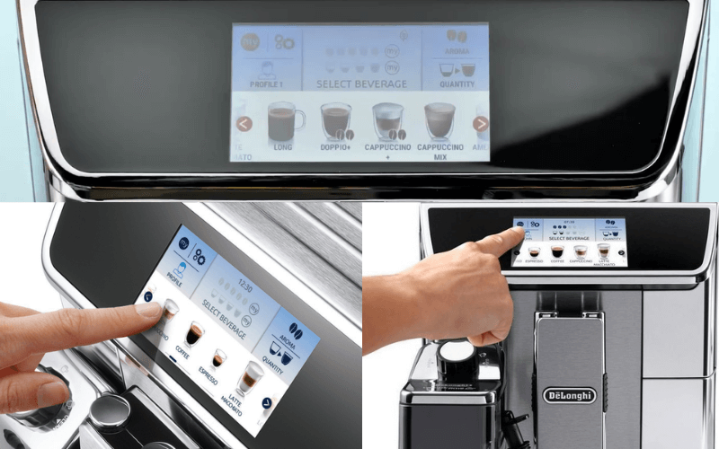 Màn hình máy pha cà phê tự động De'Longhi PrimaDonna Elite Experience ECAM 656.85.MS màu bạc