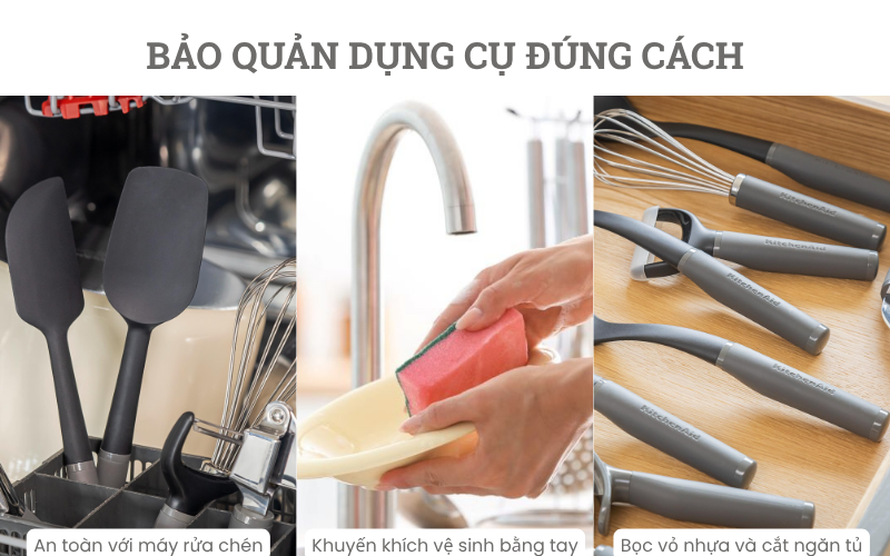 Vệ sinh dụng cụ nấu ăn KitchenAid KAS