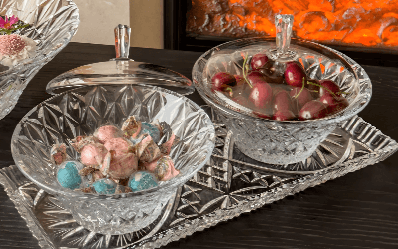 Thố Memphis trắng 19.5cm Crystal Bohemia