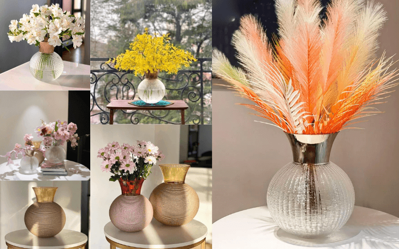 Lọ hoa IVV Ophelia pha lê không chì