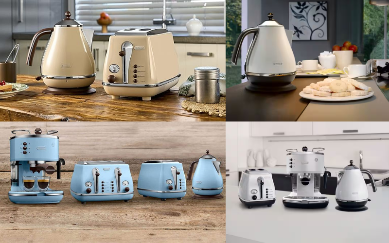 Ấm siêu tốc De'Longhi Icona Vintage 1,7L nhiều màu