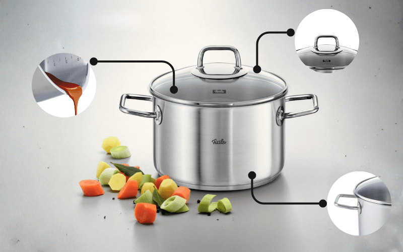 Bộ nồi Fissler Viseo 5 món vung kính kèm quánh