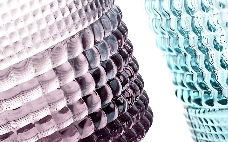 Set 4 ly Speedy Assorted Colors 240ml IVV 8767.1 họa tiết thấu kính độc đáo