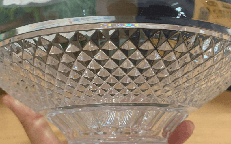 Tô pha lê Bohemia Trinity họa tiết cắt 3 cạnh tinh xảo