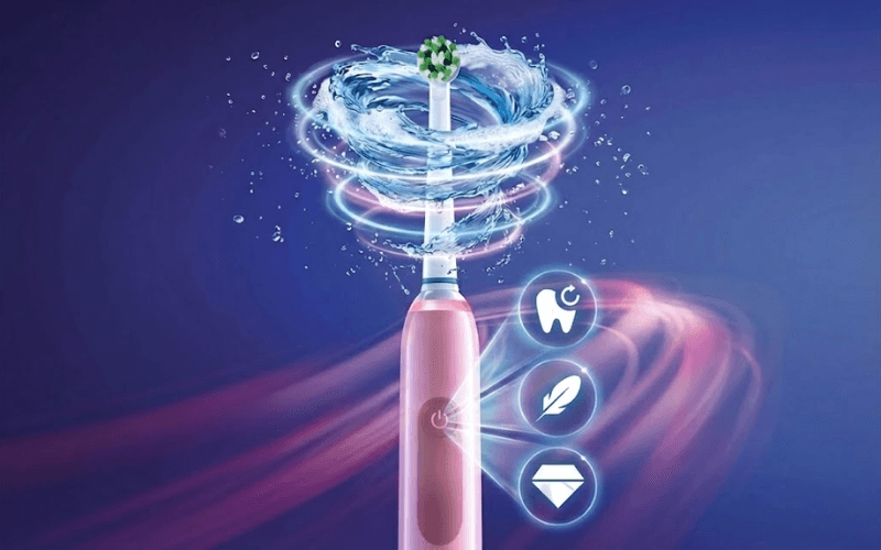 Set 2 bàn chải điện ORAL-B Pro 3 3900 màu đen và hồng