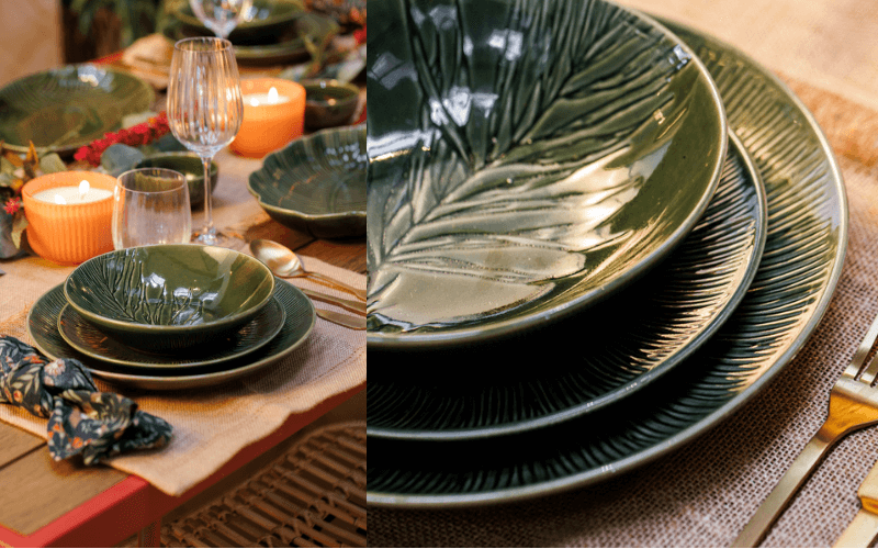 Đồ dùng bàn ăn Mikasa Jardin nhiều món, chất liệu gốm đá