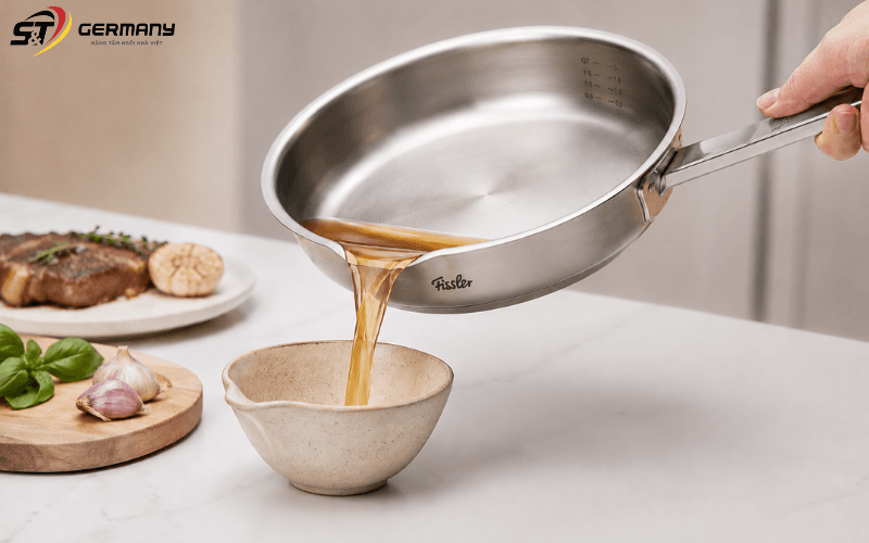 Chảo Fissler Profi Original Collection 24cm/28cm made in Germany (lòng trơn)5