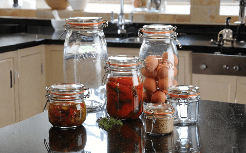 Set 6 hũ thuỷ tinh tròn kín KILNER đa dạng dung tích