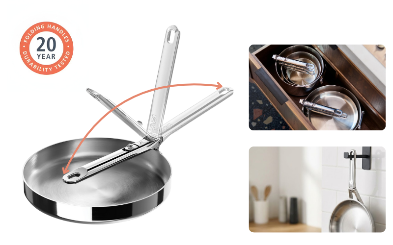 Chảo thép Inox Joseph Joseph Space 24cm 1000025