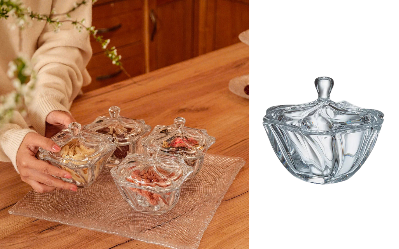 Thố kẹo Bohemia Neptune cao cấp 13 cm