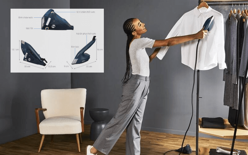 Bàn là hơi nước đa năng Tefal 2in1 Duo Power JF4032E0 1850W