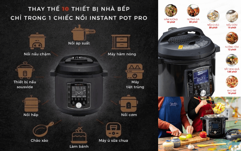 Nồi áp suất điện Instant Pot Pro 5,7 Lit 10in1