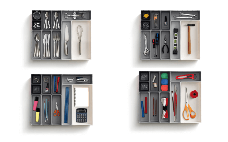 Bộ 10 khay chia ngăn kéo đựng đồ Joseph Joseph Blox đựng đa dạng đồ