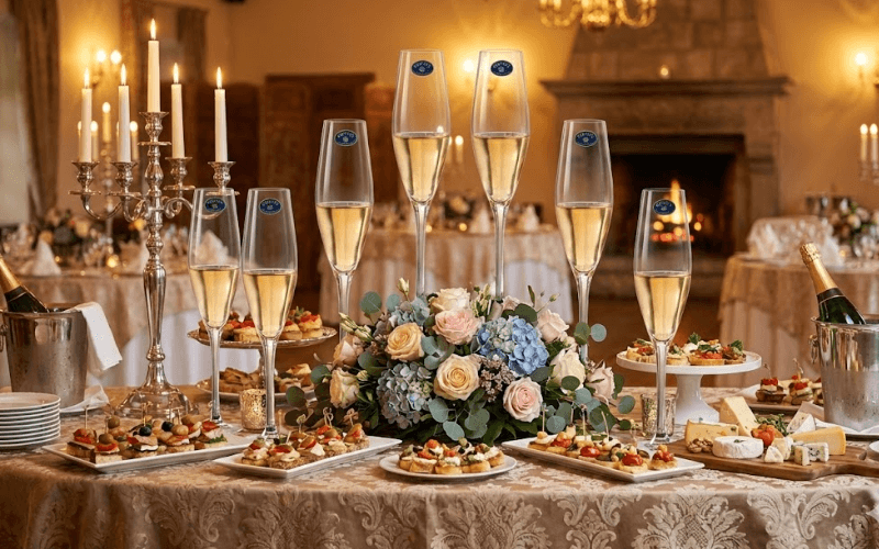 Set 6 ly champagne Loxia 210ml Crystal Bohemia