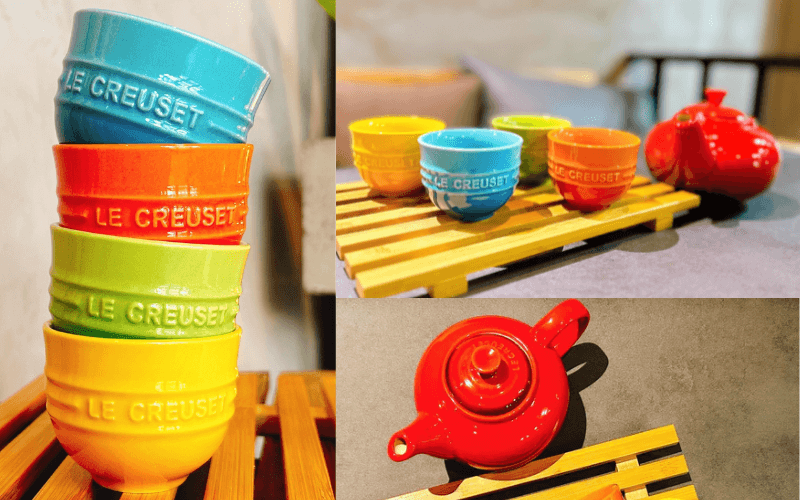 Bộ ấm chén cầu vồng 5 món Le Creuset