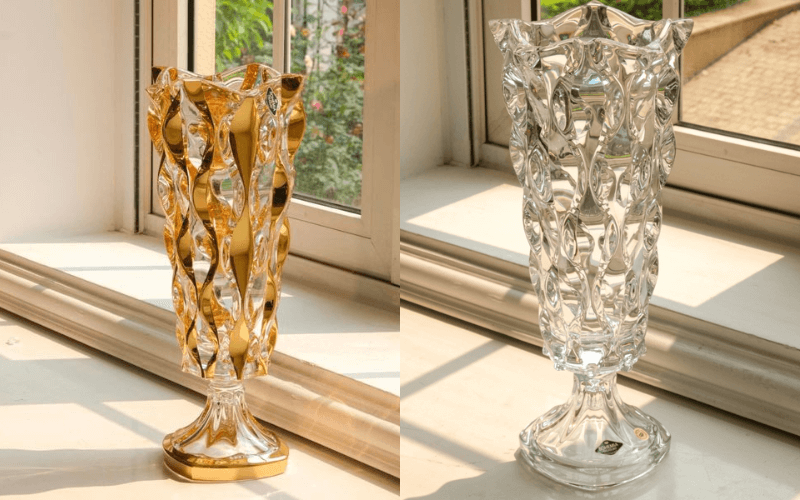 Bình hoa pha lê chân đế Bohemia Samba