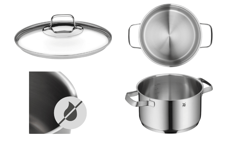 Bộ nồi WMF Belmonte 5 món kèm quánh vung kính