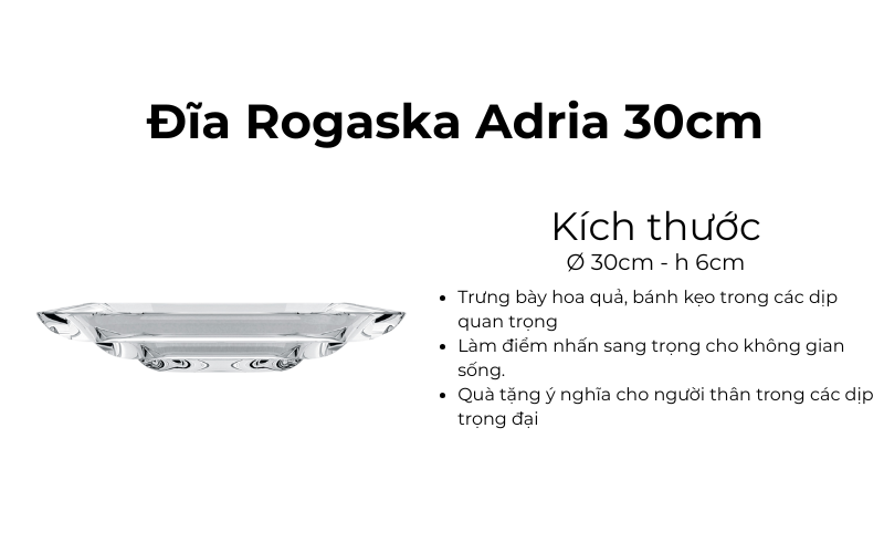 Đĩa Rogaska Adria 30cm