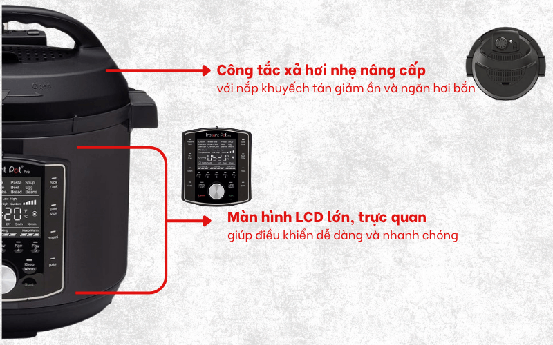 Nồi áp suất điện Instant Pot Pro 60 2026 5,7 Lit 10in1