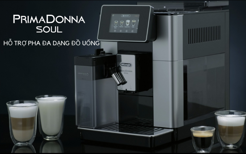 Máy pha cà phê tự động De'Longhi PrimaDonna Soul ECAM 612.55.SB