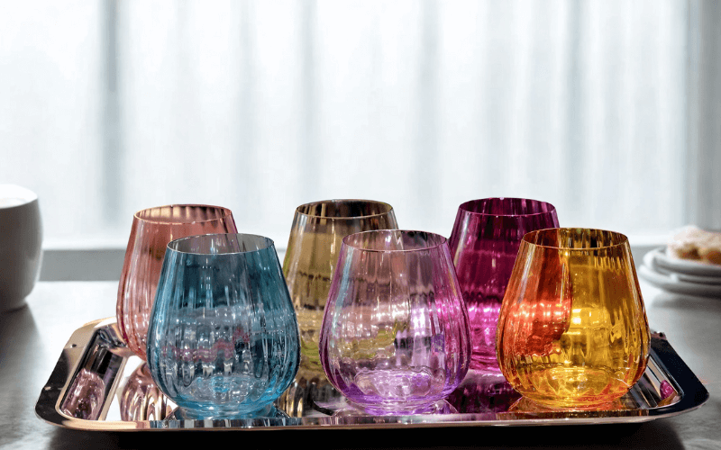 Set 6 cốc Columba màu 380ml Crystal Bohemia