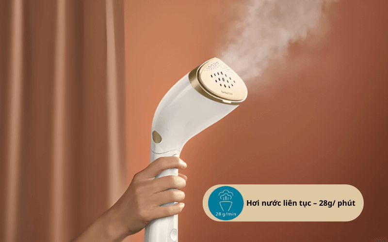 Bàn là hơi nước cầm tay Philips Series 7000 STH7030/18 màu trắng