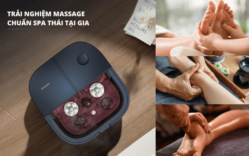 bồn ngâm chân massage Philips PPM6504