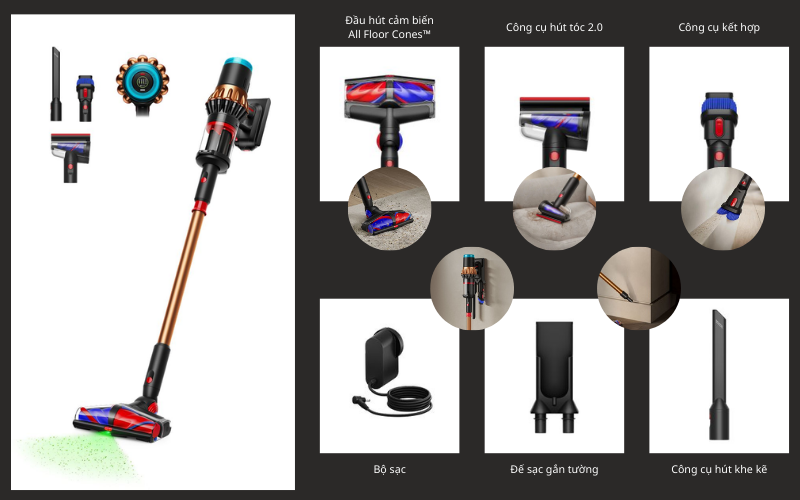 Máy hút bụi cầm tay không dây Dyson V16 Anti - Tangle Pro