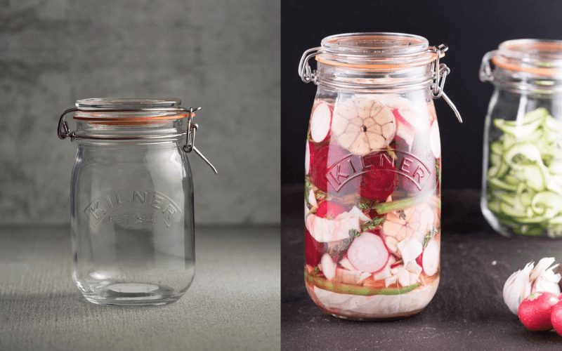 Set 6 hũ thuỷ tinh tròn kín KILNER thủy tinh cao cấp